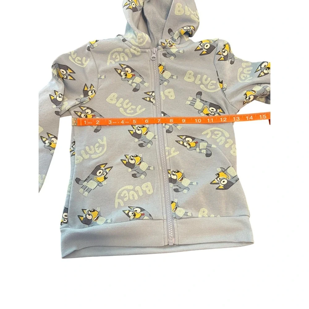 Bluey‎ Girls Boys Fleece Hoodie and Joggers Tracksuit Set Light Blue Size 6